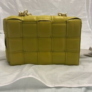 Women's Olive Green Quilted Shoulder Bag
